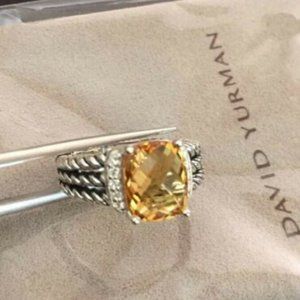 David Yurman Petite Wheaton Ring With Citrine And